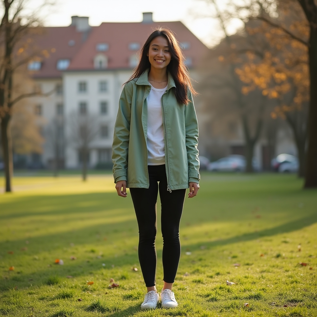 Člověk praktikuje mindfulness v městském parku